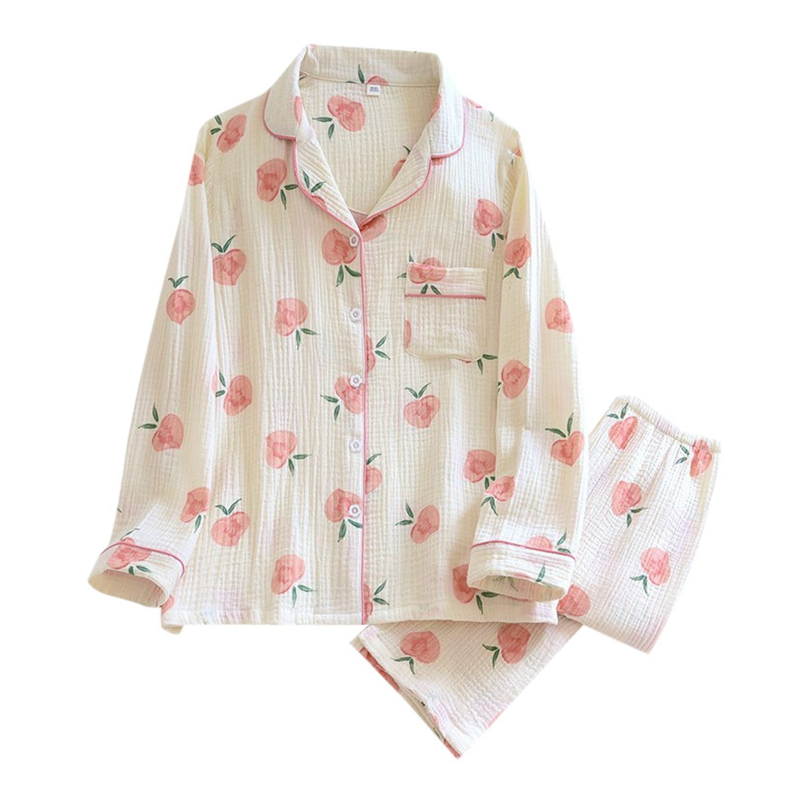 ZHAGHMIN Pj Sets for Women Cotton Women'S Long Sleeve