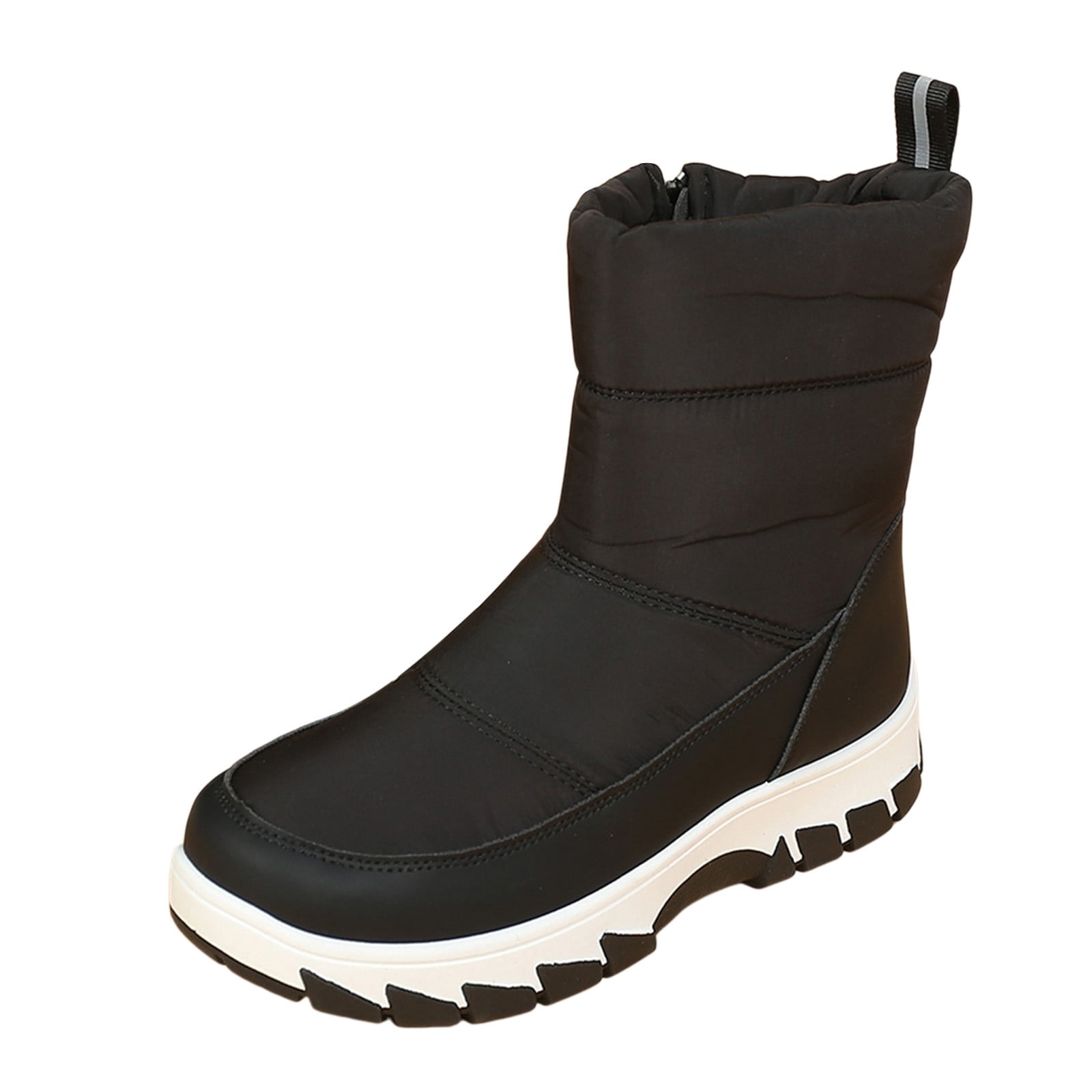 MUSSHOE Women's Winter Platform Snow Boots - Waterproof, Non-Slip Combat Boots With Side Zipper 3 thumbnail image