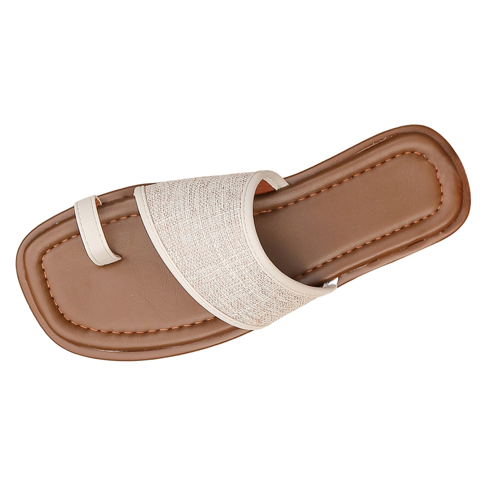 ZHAGHMIN Platform Wedge Sandals Pu Leather Dressy Flip Flops for Women