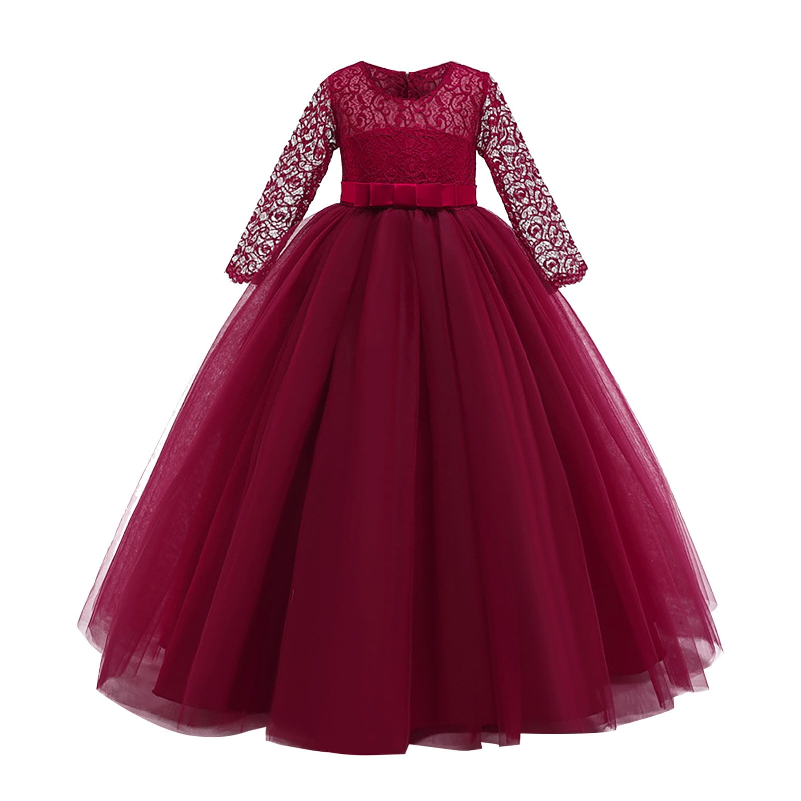 Buy Girl Dresses Size 14/16 Sleeveless A-Line Burdy Formal Christmas  Special Occasion Bow Bridesmaid Dress Girls Party Prom Lace Tutu Tulle Gowns  Big Girl Dresses Size 7-16 (10-14 Years Red 160) Online at desertcartINDIA