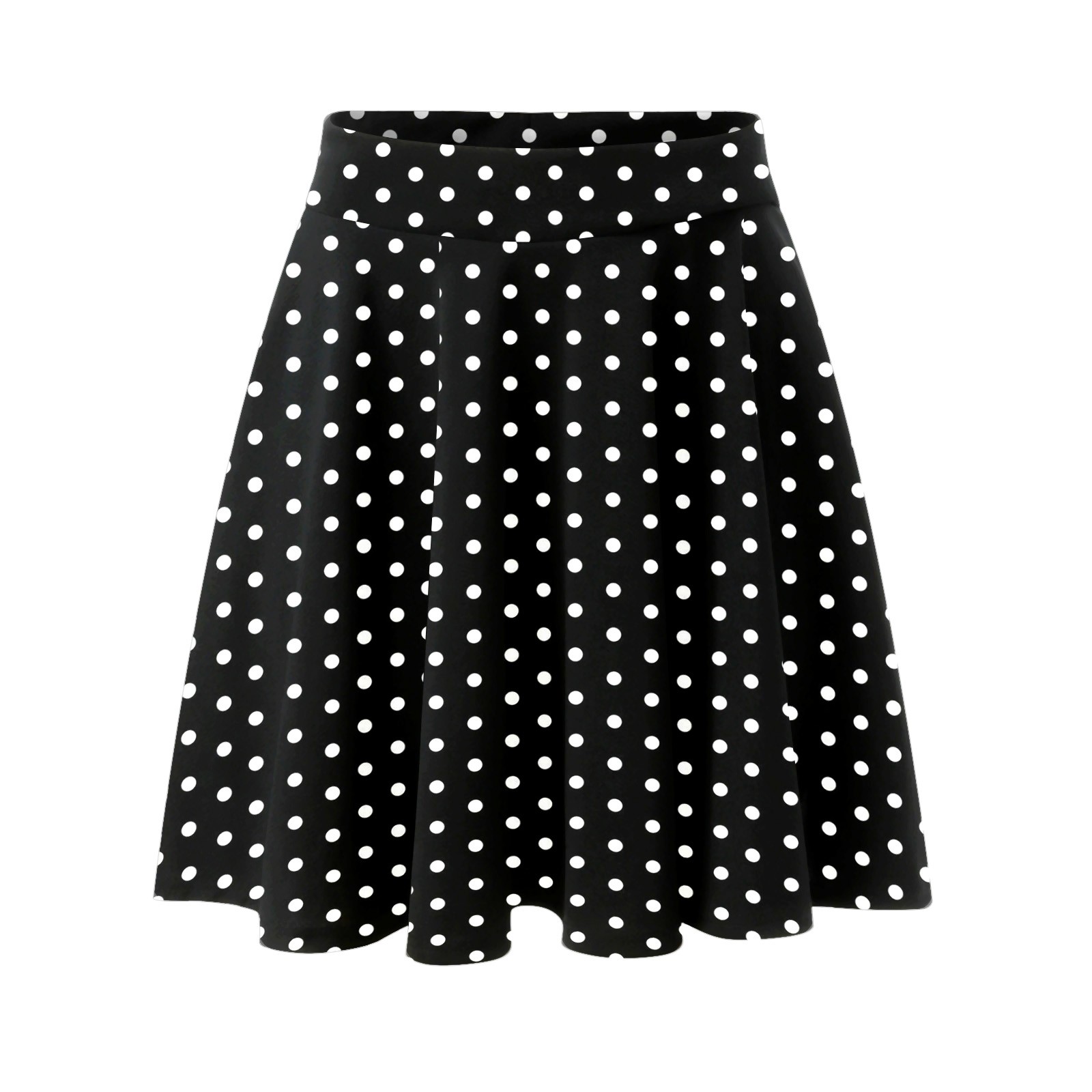 ZHAGHMIN Skirts for Women Midi Classic Polka Dot Printed Mini Pleated ...