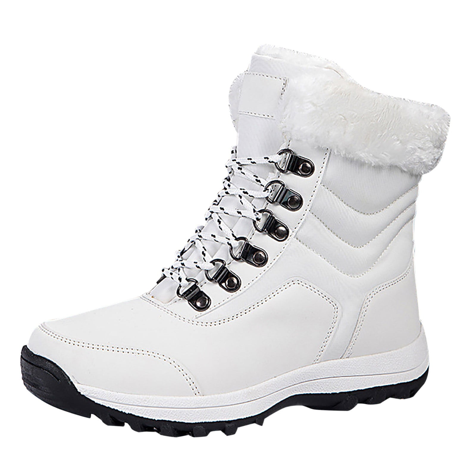 ZHAGHMIN Snow Boots for Women Black Winter Water Proof Thermal Mid