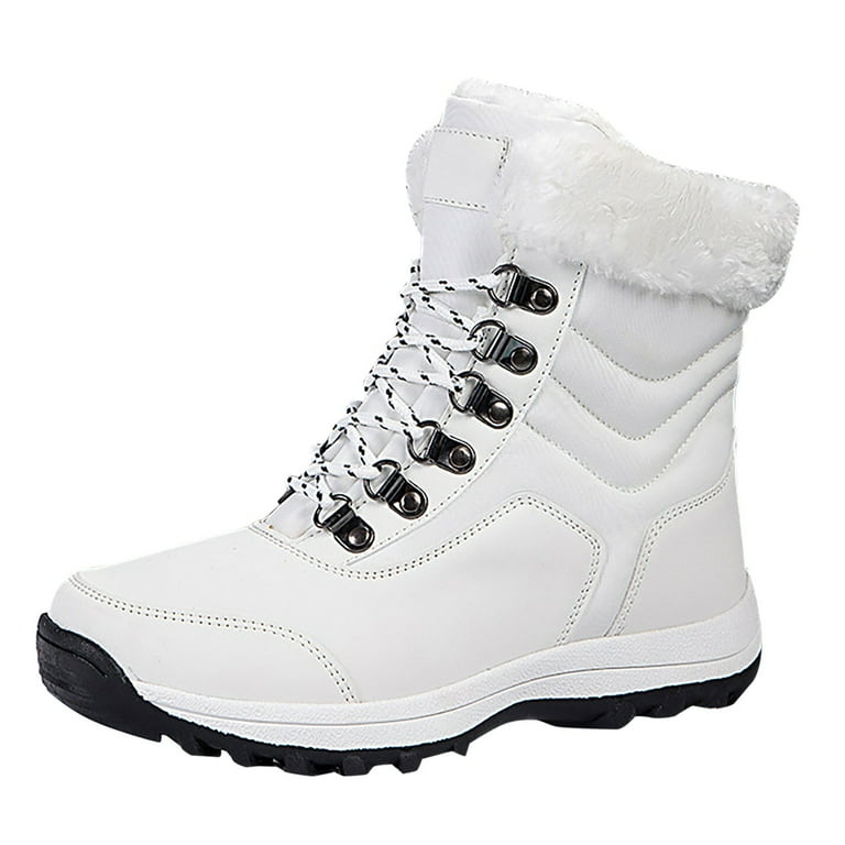 ZHAGHMIN Snow Boots for Women Black Winter Water Proof Thermal Mid