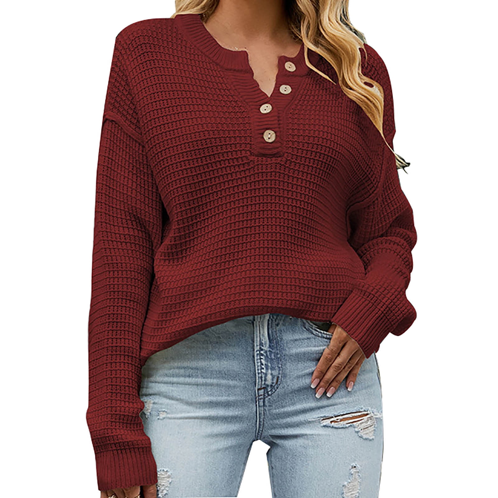 ZHAGHMIN Solid Color Women'S Oversized Sweaters Batwing Long Sleeve