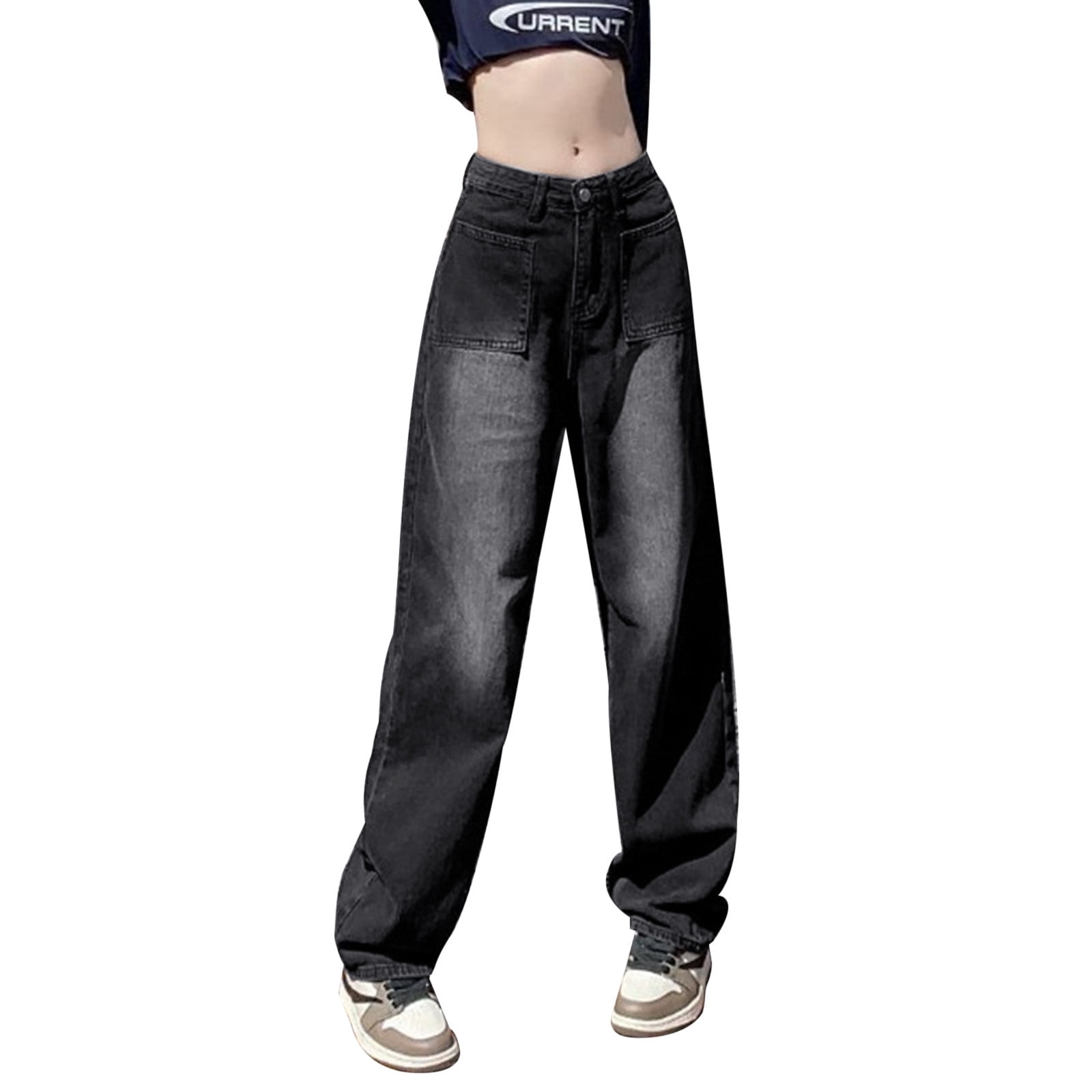 ZHAGHMIN Vintage Jeans for Women Teen Girl Loose Fit High
