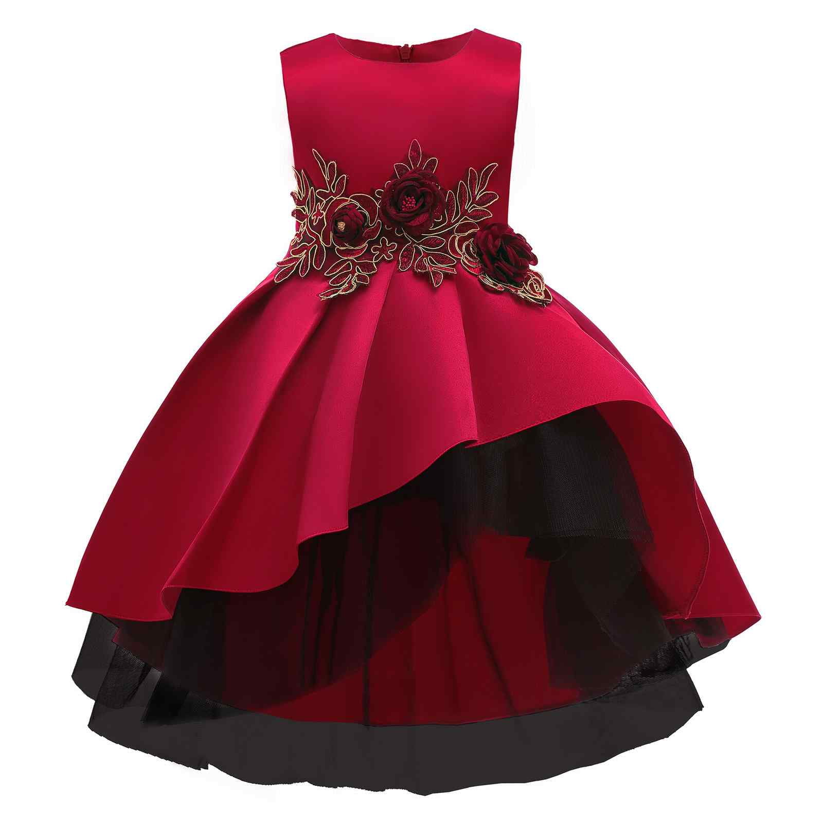 ZHAGHMIN Western Dress Girls Red New Children S Clothing Girl Flower Princess Piano Performance Women Summer Dresses School Clothes G 597f1379 8f16 4e3b 9742 6431f4638216.6d76059f8a9b77bfbe06de0eab4e501a