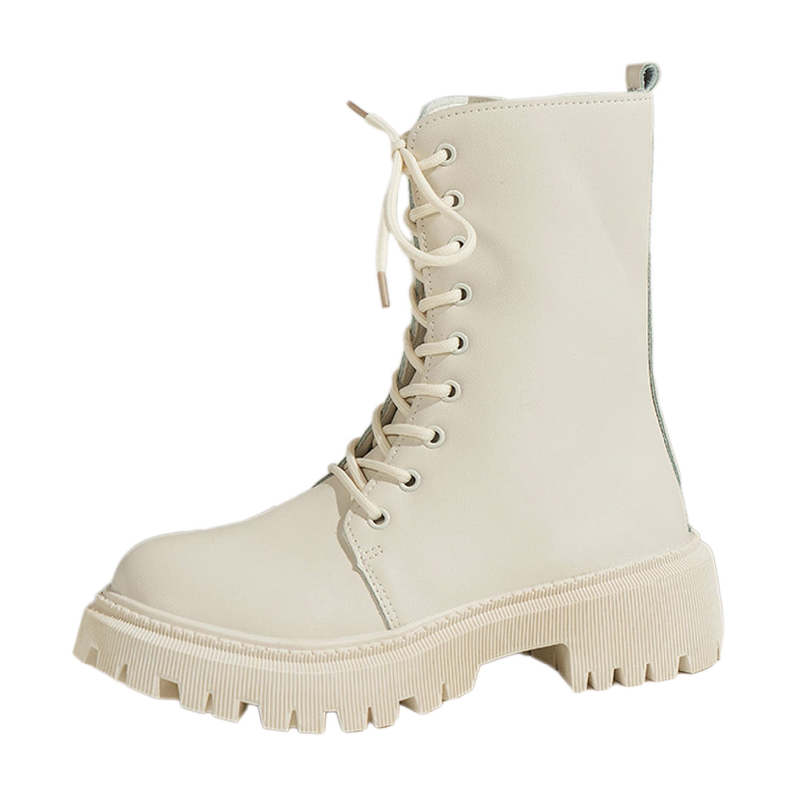 ZHAGHMIN Women'S Chelsea Ankle Boots Leather Round Toe Lug Sole Solid