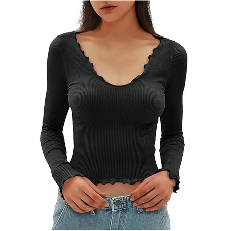 Black laterale soft tight cropped jumper