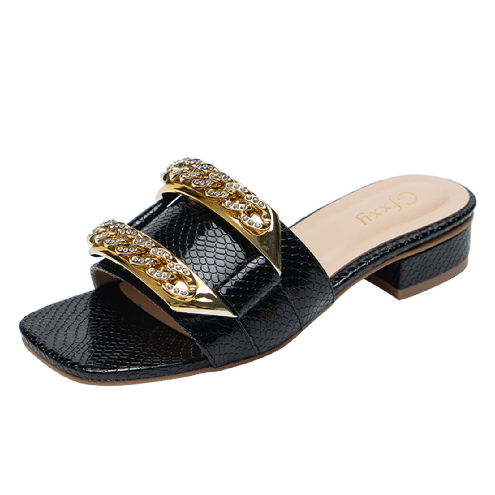 ZHAGHMIN Women Slippers Size 6 Summer Fashion Thick Heel Casual