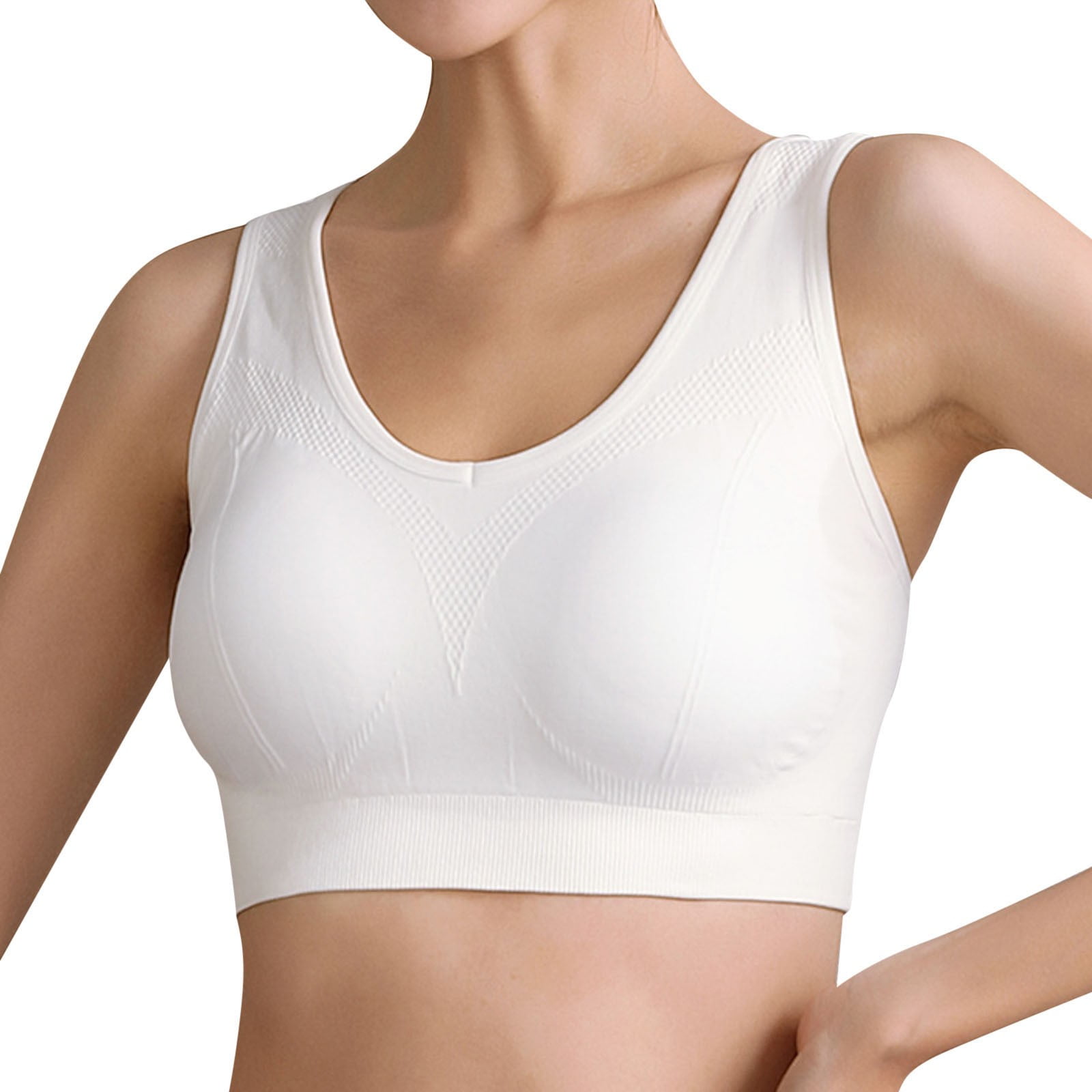 ZHAGHMIN Crop Tops Women Womens Sports Bra Padded Back Bustier Without  Underwire Straps Backless Crossed Gym Push Up Bra Sports Bra Crop Top for  Yog Light BlueM 