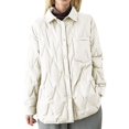 ZHAGHMIN Womens Lightweight Puffer Jackets Solid Color Long Cotton Down