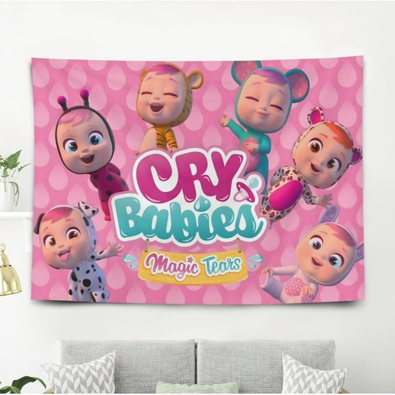 ZHANGCAIFENG Cry Babies Baby-Theme Anti-pilling Tapestry Gift Wall Hanging Backdrop for Room Bedroom Girls Fans Background Banner Party Birthday Supplies Decor