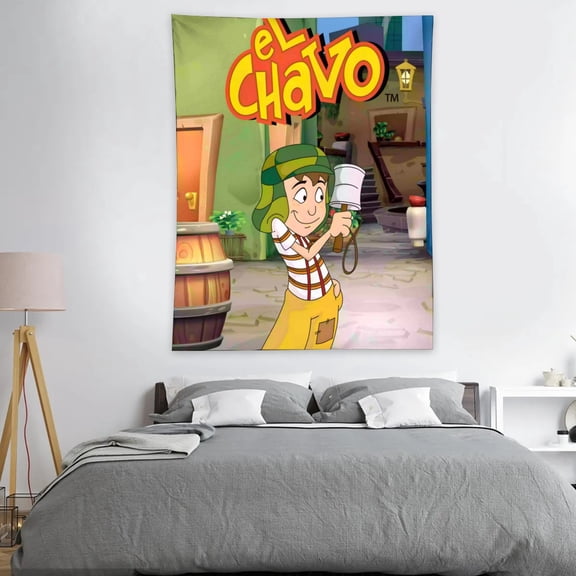 ZHANGCAIFENG El Chavo del Ocho-Theme Anti-pilling Tapestry Gift Wall Hanging Backdrop for Room Bedroom Girls Fans Background Banner Party Birthday Supplies Decor