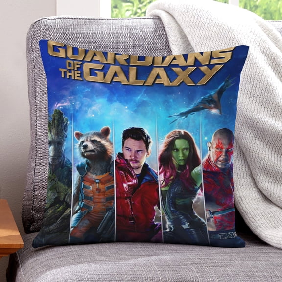 ZHANGCAIFENG Guardians of the Galaxy-themed plush velvet Pillow Cover Case Gifts Pillowcase Home Decorative Throw Cushion Birthday Present Fans Lover18"*18"(45cm*45cm)