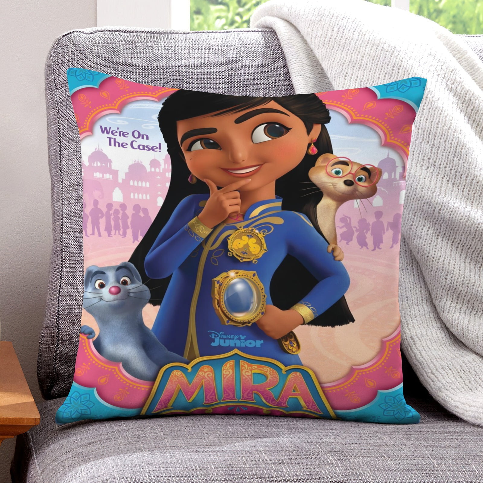 ZHANGCAIFENG Mira Royal Detective-themed plush velvet Pillow Cover Case Gifts Pillowcase Home Decorative Throw Cushion Birthday Present Fans Lover18"*18"(45cm*45cm)