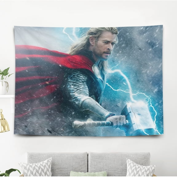 ZHANGCAIFENG Thor-Theme Anti-pilling Tapestry Gift Wall Hanging Backdrop for Room Bedroom Girls Fans Background Banner Party Birthday Supplies Decor