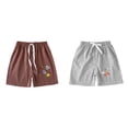 thumbnail image 1 of ZHANGDER 2 Pack Toddler Boy Shorts Casual Elastic Waist with Drawstring Little Kids Summer Clothes, 18M-6Y, 1 of 6