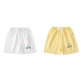 thumbnail image 1 of ZHANGDER 2 Pack Toddler Boy Shorts Casual Elastic Waist with Drawstring Little Kids Summer Clothes, 18M-6Y, 1 of 6