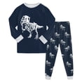 thumbnail image 1 of ZHANGDER Baby Boy Clothes 3T 4T Boys 2 Piece Cute Cartoon Print Long Sleeved Sleepwear Outfit Set, Dark Blue 3-4 Years, 1 of 8
