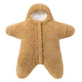 thumbnail image 1 of ZHANGDER Baby Starfish Onesie, Fleece Zip Up Star Hooded Romper for Newborn Baby Knit Bodysuit Jumpsuit Swaddle, Green 6M, 1 of 9