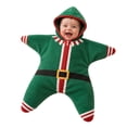 thumbnail image 1 of ZHANGDER Baby Starfish Onesie, Holiday Fleece Romper Infant Soft Jumpsuit Christmas Theme, 1 of 9