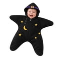 thumbnail image 1 of ZHANGDER Baby Starfish Onesie, Warm Fleece Jumpsuit Infant Pumpkin Pattern Romper with Full Zip, 1 of 6