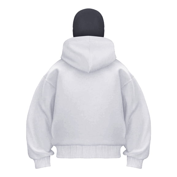 ZHANGDER Balaclava Hoodie Zipper Men's & Women's Basic Style Simple Pullover Face Cover Design for Maximum Warmth and Anonymity Utility Fashion, Light Gray XXL