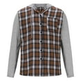 thumbnail image 1 of ZHANGDER Hoodies for Men Flannel Hoodie Shirts Plaid Shirt Jackets with Pocket, Z-Coffee XXL, 1 of 5