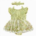 thumbnail image 1 of ZHANGDER Infant Baby Girl Clothes Newborn Summer Outfits Baby Girl Romper Dress Cute Romper Dress Set, Green 12-18 Months, 1 of 4