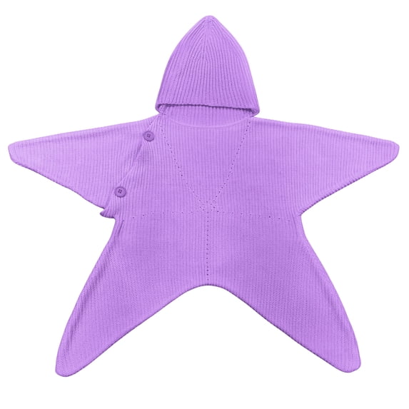 ZHANGDER Infant Starfish Knitted Hooded Onesie Romper Bodysuit Jumpsuit Newborn Sack