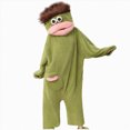 thumbnail image 1 of ZHANGDER Kids Silly Big Mouth Monster Onesie Funny Cozy Hooded Plush Loungwear, No Shoes Included, 1 of 6