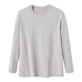 thumbnail image 1 of ZHANGDER Men's Basic Cotton Long Sleeve T Shirt Crew Neck Soft Top, Gray S, 1 of 9