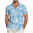 thumbnail image 1 of ZHANGDER Men's Hawaiian Shirts Casual Short Sleeve Button Down Shirt Beach Vacation Outfits, S-3XL, 1 of 7