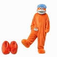 thumbnail image 1 of ZHANGDER Silly Big Mouth Monster Onesie, Cozy Plush Homewear with Shoes, 2 Years-2XL, 1 of 7