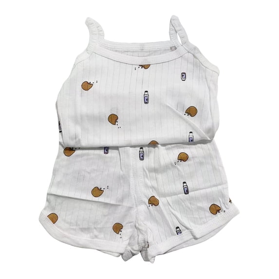 ZHANGDER Summer Toddler Girl Clothes T-Shirts Shorts Set Ribbed Knit Cute 2pcs Outfits, 1-12 Years