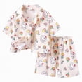 thumbnail image 1 of ZHANGDER Toddler Baby Girl Summer Clothes 1T 2T 3T 4T 5T T-Shirt Tee Tops + Shorts Ribbed Knit Cute Outfits Set 2 Pieces Shorts Set, White 4-5T, 1 of 8