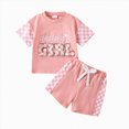 thumbnail image 1 of ZHANGDER Toddler Baby Girls Clothes 1T 2T 3T 4T 5T T-Shirt Tee Tops + Shorts Short Sleeves Cute Summer Outfits 2pcs Shorts Outfits Set, Red 3-6M, 1 of 7