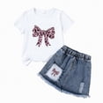 thumbnail image 1 of ZHANGDER Toddler Baby Girls Clothes 1T 2T 3T 4T 5T T-Shirts Shorts Clothing Set Ribbed Knit Cute Summer Short Set 2 Pieces Shorts Set, White 5T, 1 of 7
