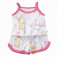 thumbnail image 1 of ZHANGDER Toddler Baby Girls Clothes 1T 2T 3T 4T 5T T-Shirts Shorts Clothing Set Short Sleeves Cute Outfits Set 2pcs Shorts Outfits Set, Hot Pink 3-4T, 1 of 7