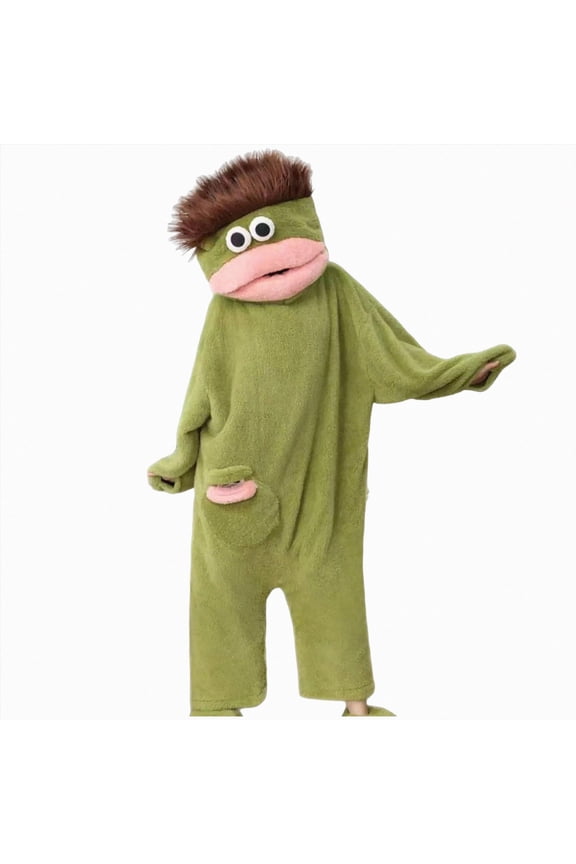 Unisex Kids Silly Monster Onesie Homewear - Plush Fleece Big Mouth Monster Jumpsuit, No Shoes Included