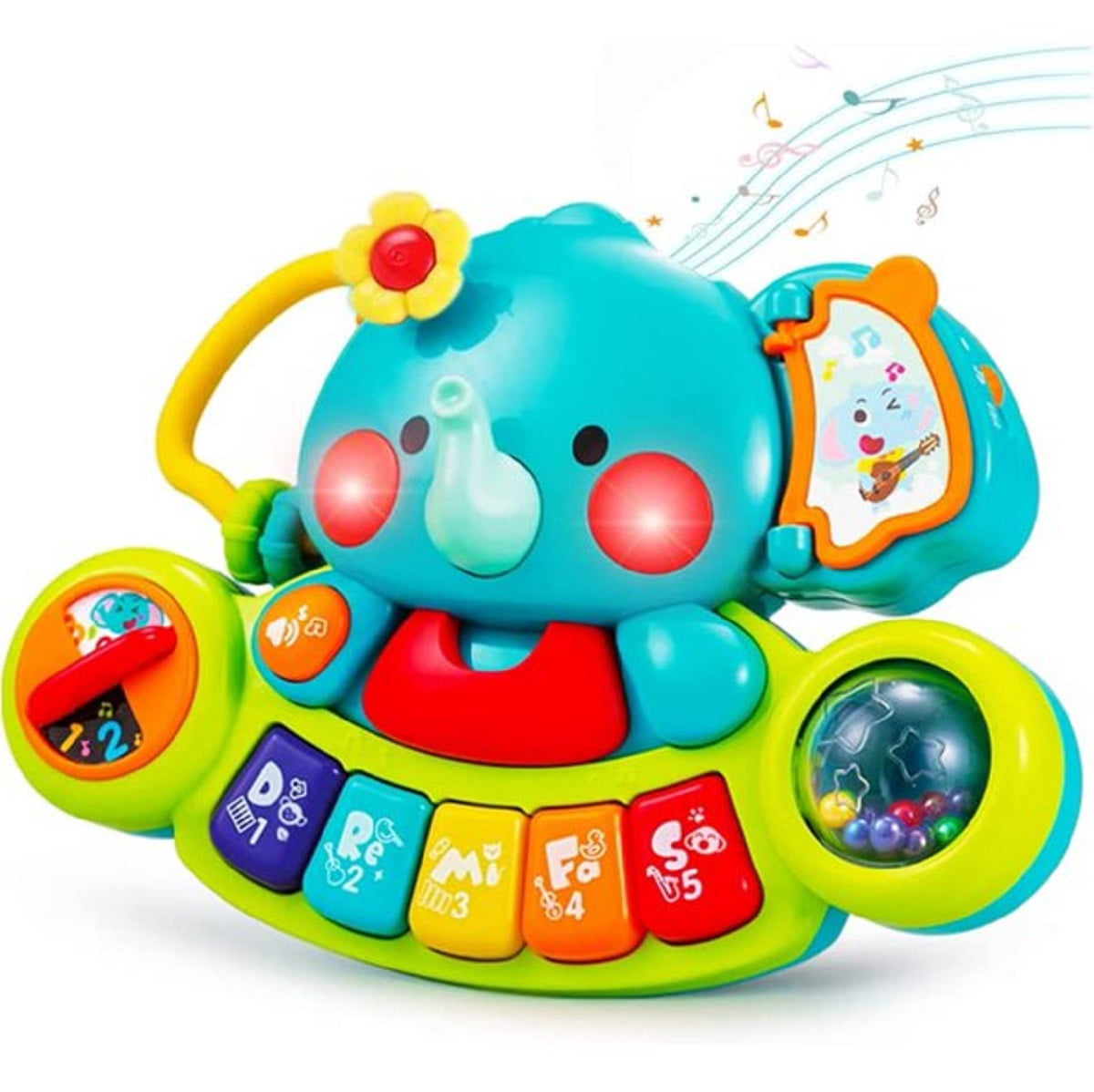 ZHANGHENG Baby Toys 618 Months Elephant Musical Light Up Baby Piano