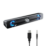 ZHANGHENG V-111 USB 2.0 Channel Computer Speakers, Plastic Black