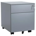 ZHANGHU 2 Drawer Mobile Rolling File Metal Filing with