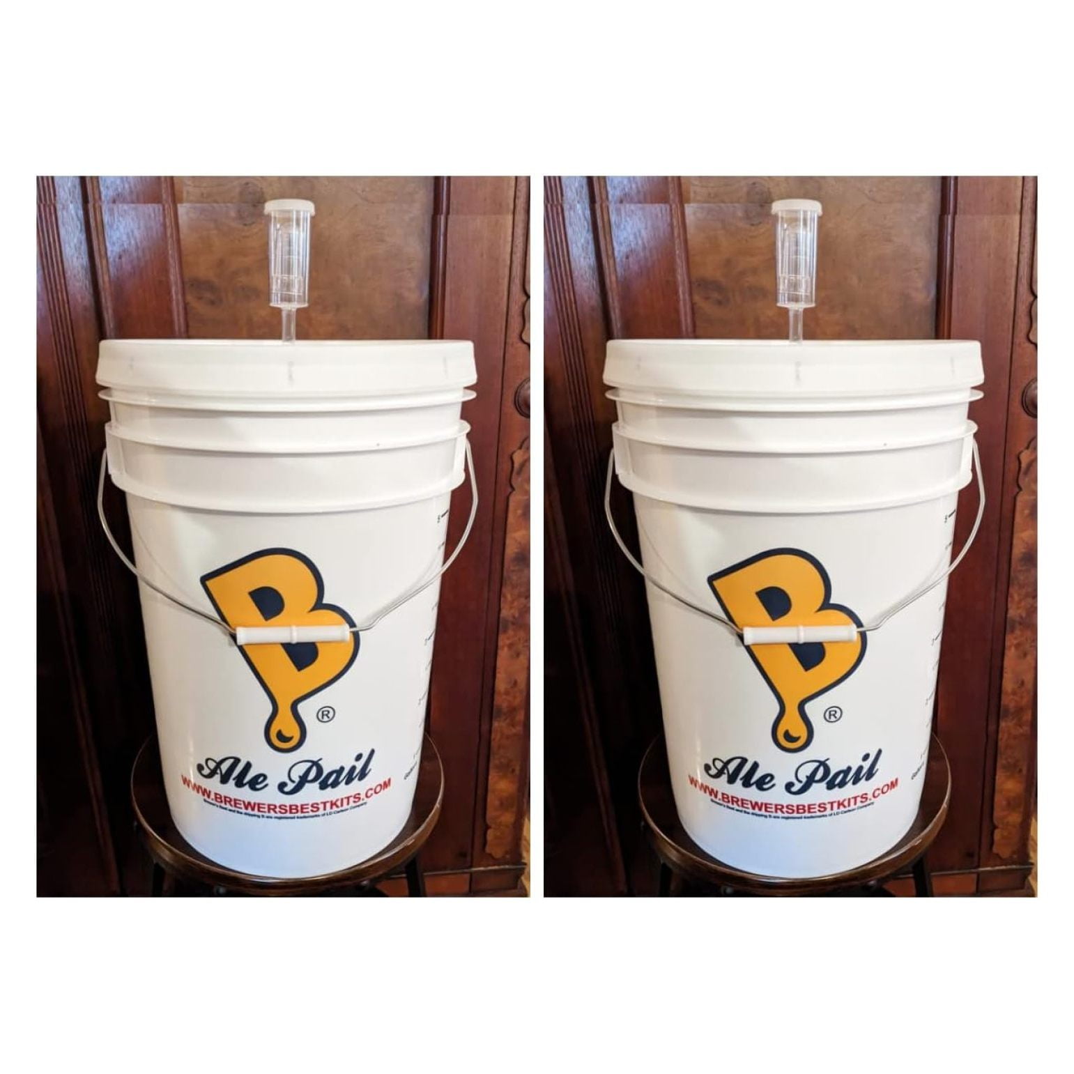 ZHANGHU FERMENTING BUCKET KIT 2 PACK 6.5 GAL WINE OR BEER MAKING