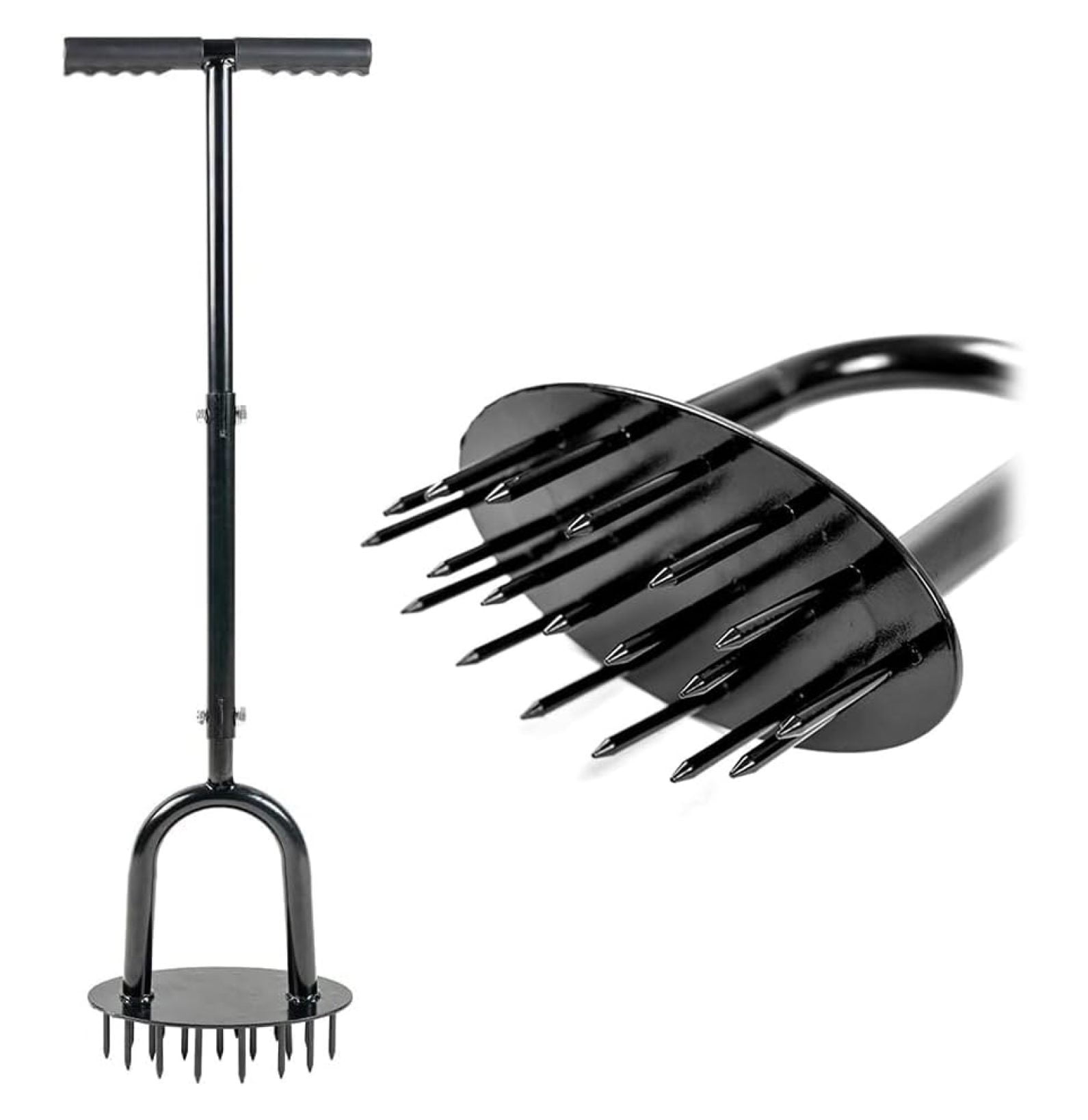 ZHANGHU Lawn Spike Aerator Manual Aeration Tools with 15 Spikes T