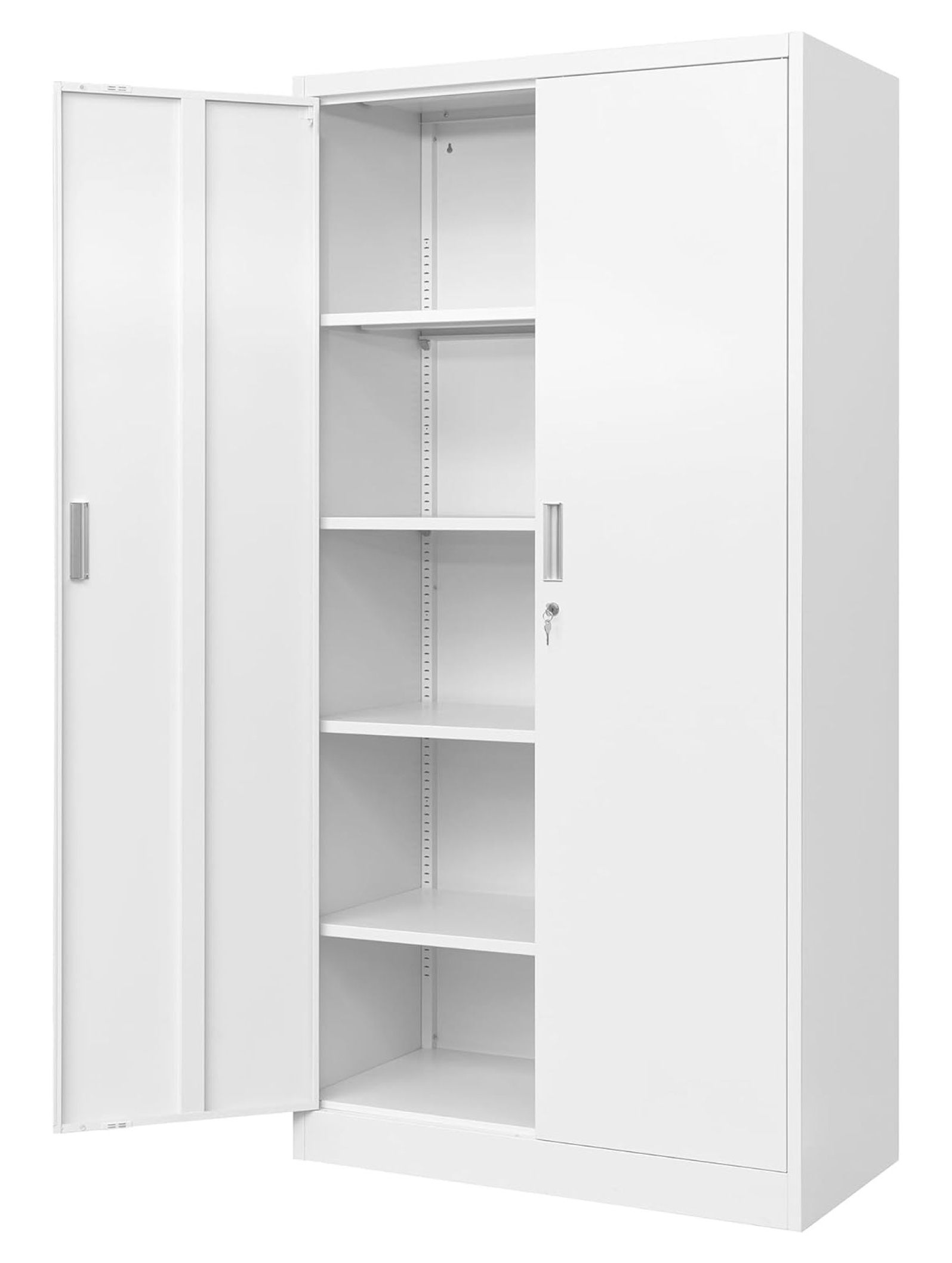 ZHANGHU Metal Storage with Locking Doors and Adjustable Shelves