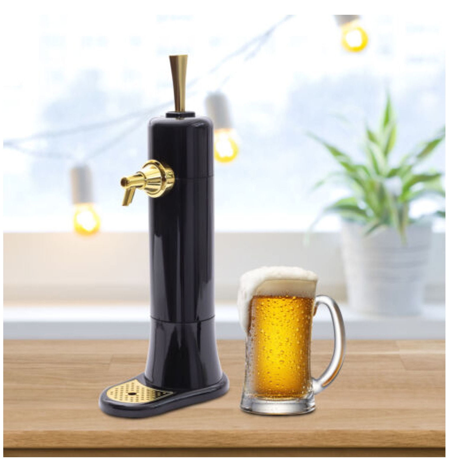 RGWYGCG Draft Beer Dispenser,Canned Beer Draft System, Mini Draft Kegerator,Beer Foam Maker,Beer Tap,Beer Foam Machine,Converts Any Can Into Draft For Beer Bars,A Great Gift For Beer Lovers,Silver