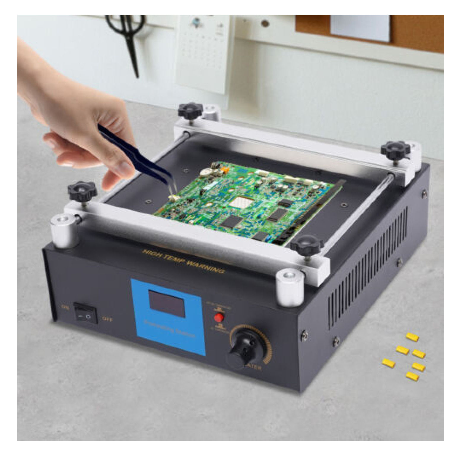 ZHANGHU YIHUA 853A BGA IR Infrared Preheating Rework Station Hot Plate Preheater 110V US