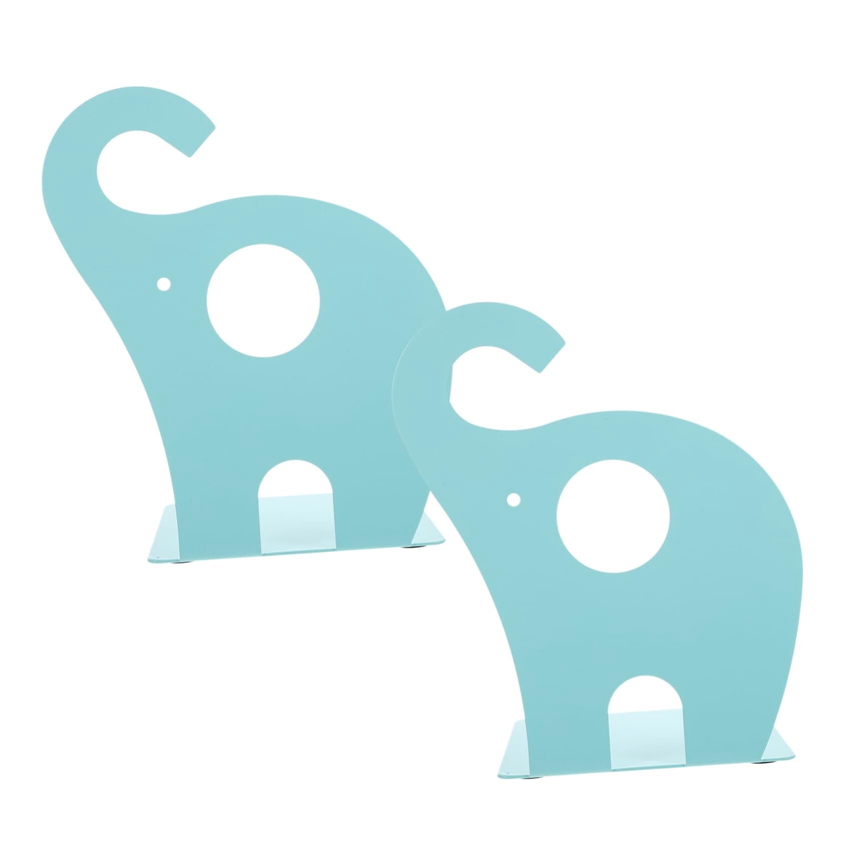 Strong Bookends ZHANGS Metal Elephant Bookends Non Book Stoppers Decorative Bookends ...