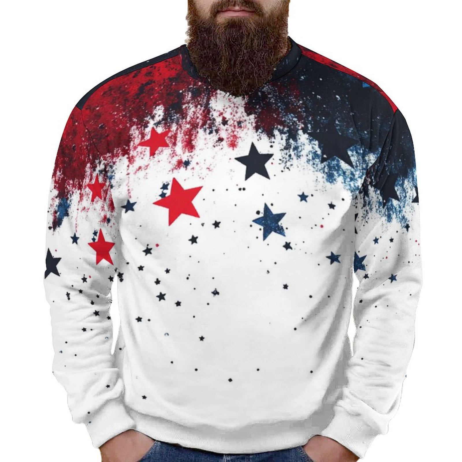 ZHANGS Stars Above1678 Men's Sweatshirt, LooseFitting Sweatshirt